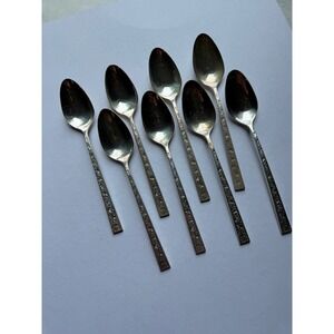 VTG 1847 Rogers Bros Silver Lace Dinner Spoons Set of‎ 8 Silverplate MCM 7 1/8"